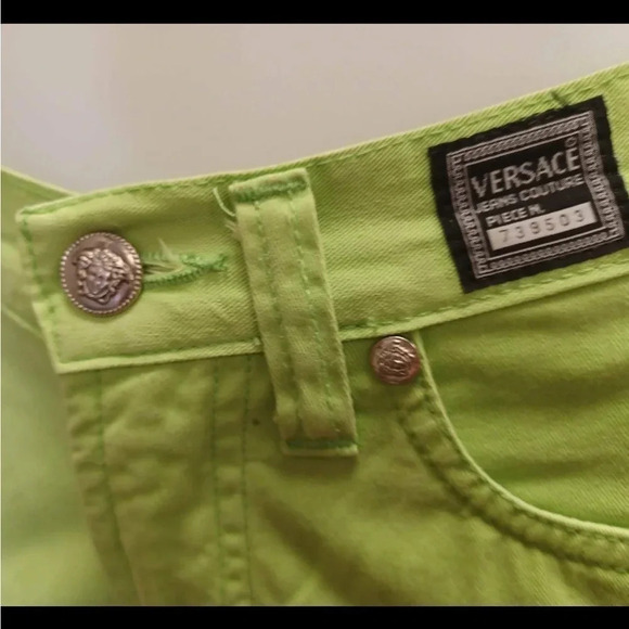 Versace Authentic Lime  Green Jeans Size 29 - Picture 8 of 16